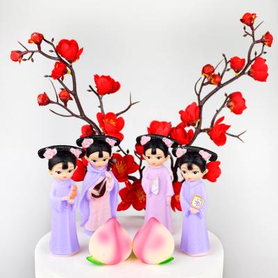 China Silk Cake Decortion Cake Topper Flower Birthday Cake Decoration Cake Accessory for sale