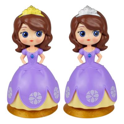 China Hot Sale PVC Princess Sofia Birthday Party Cake Decorating Cake Topper Lovely Cake Decorating Toy for sale