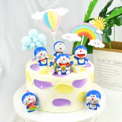 China 6 Pcs Action Figure/Toys Set PVC Bread Doraemon House Topper Cake Toppers Or Cake Toppers for sale