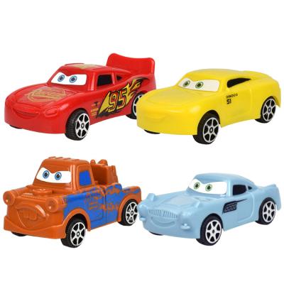 China Plastic Cake Topper Plastic Cake Decorating Toy Gift Rubbing Cars 4 Pcs/Set Car Mobilizations For Birthday Or Party Or Room Decoration for sale