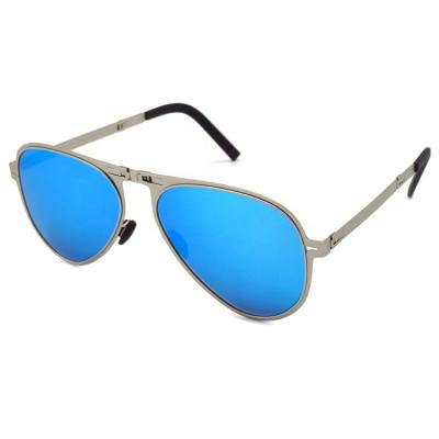 China Fashion Wholesale Fashionable Mens Piloto Foldable Aviation Shades Polarized Folding Metal Sunglasses Sun Lenses for sale