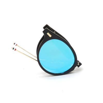 China Eyewear 2020 Trendy mirror above fashion sunglasses u tinted Rev Foldable Acetate Sunglasses Sun glass YT-KH023 for sale