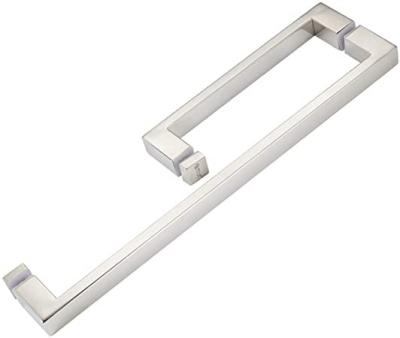 China Modern Glass Door Handle / G Type Double Side Door Pull Handle Square Glass Tube for sale