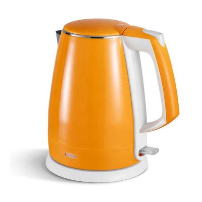 중국 Factory Customized 360 Degree Rotation Base Supplying Small Double Wall Tea Kettle Cordless Electric Hot Water Kettle 1.8L 판매용