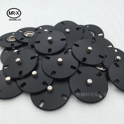 China Viable Custom Invisible Coat Gold Metal Button Round Flat Back Invisible Hidden Seam Snaps for sale