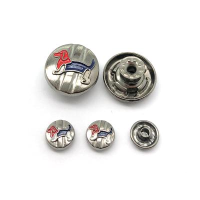 China Sustainable supplier wholesales denim buttons with dog pattern for jeans for sale