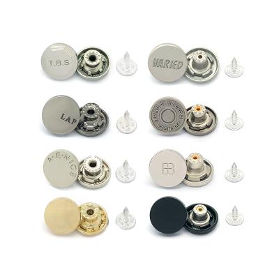 China Viable Wholesale Metal Jacket Buttons Fashion Metal Button Custom Design Jeans Clothes Buttons for sale