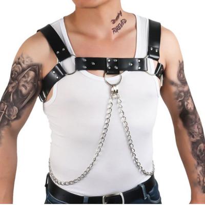 China Sexy Leather Body Harness Sexy Lingerie Adjustable Shoulder Belt Clubwear Costume Underwear Bondage Bondage Straps Chains SM Products for sale