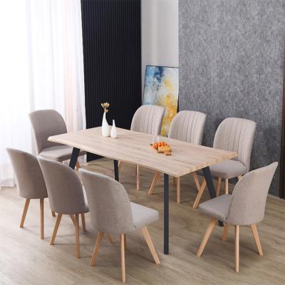 China Other cheap modern luxury restaurant solid wood dinning room tables and 6 chairs sets square wooden dining table set for 8 seater for sale