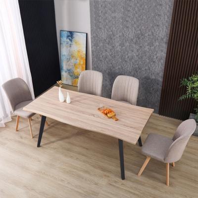 China Other Nordic European luxury custom color solid wood 6 seater dining table set for home for sale