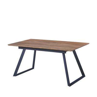 China Modern Hot sale dining room furniture restaurant MDF wood top modern dining table with metal legs for sale