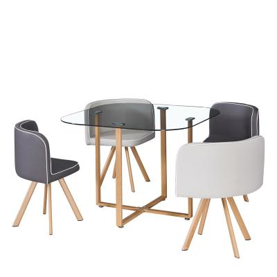 China Modern Modern dining room furniture home small dining table and chair set for 4 seats modern dining table set for sale