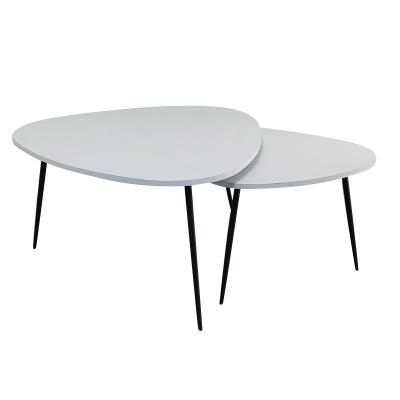 China Convertible Nordic furniture simple design nested tables white coffee table set tea table for sale