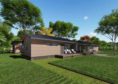 China Elegant Prefabricated Wooden Homes , Fireproof Modular Wooden House for sale