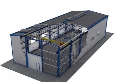 중국 샌드위치 패널 지붕을 가진 조립식으로 만들어진 강철 구조물 공장 건물 판매용