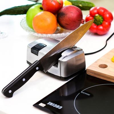 China High Quality Viable 220v Stainless Steel Multifunctional Electronic Knife Sharpener Diamond Blade Sharpener Knife Kitchen for sale