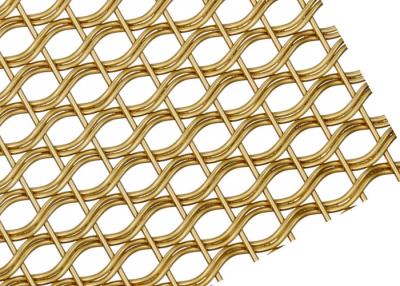 China Light Brass Color Decorative Architectural Woven Mesh For Hall Screen Parition for sale