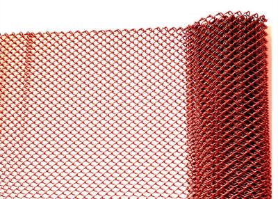 China Colorful Decorative metal mesh drapery , Aluminum wire Chain Link Mesh Curtain for sale