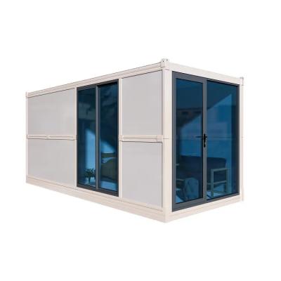 China Modern New Design Prefab House 20 Foot Two Story Rush Sandwich Panel Prefab Collapsible Container House for sale