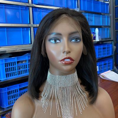 China Olahair13*4 Straight Lace Front Straight Wigs Black And Red Color 100% Human Hair Wigs Cutical Aligned Hair for sale