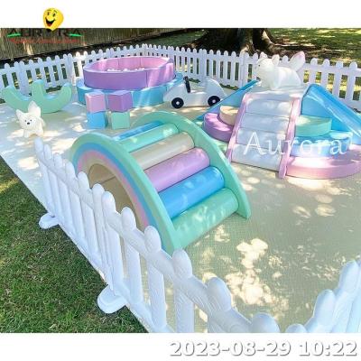 China Pastel Soft Play Equipment Set Kids Outdoor Playground Equipment Soft Play Set en venta