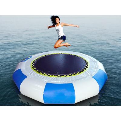 China Inflatable Water Trampoline With Metal Structure And Spring Outdoor Water Sports for sale