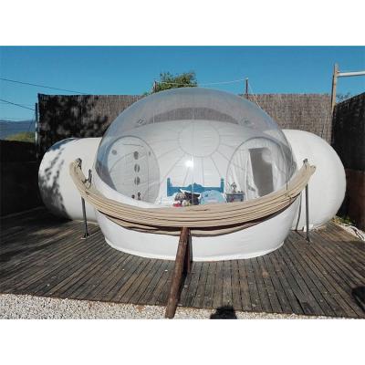 China Customized Outdoor Camping Clear Transparent Inflatable Bubble Tent With Tunnel for sale