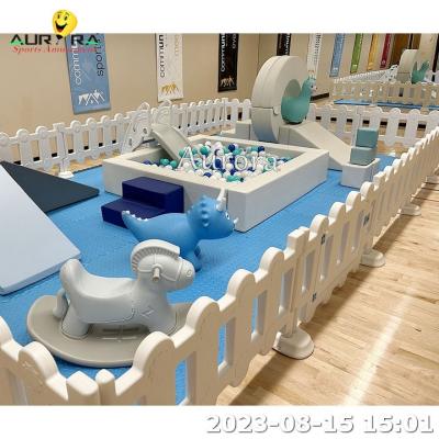 China White Fence Soft Play Outdoor Soft Play Equipment Indoor Small Area For Party Rental for sale