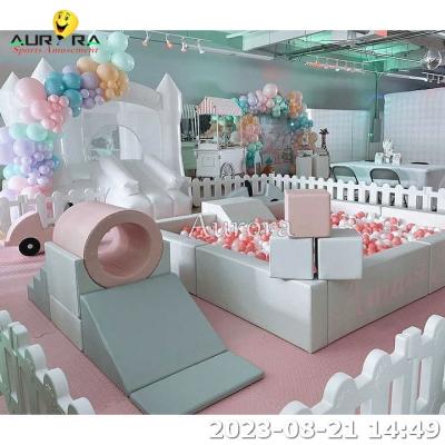 China Inflatable Soft Play Equipment Set Neutral Color Pink Kids Soft Play Package for sale