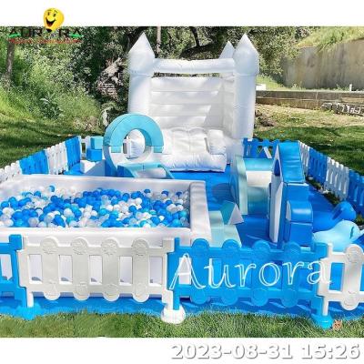 China Outdoor Party Inflatable White Castle Soft Play Equipment Indoor Playground for sale