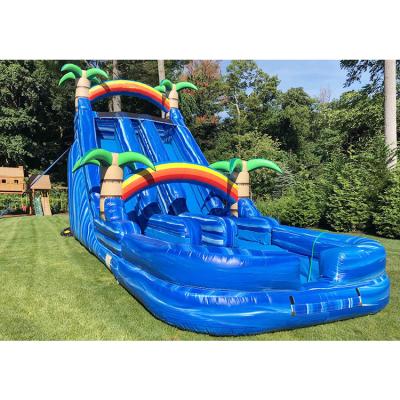 China Water Slides Inflatable For Adults 22 Ft Pool Family Water Climb Inflatable Slides for sale