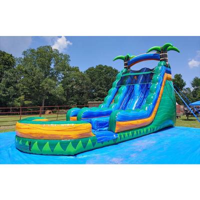 China Inflatable Water Slide Bouncehouse Kids Birthday Party Double Sides With Pool for sale