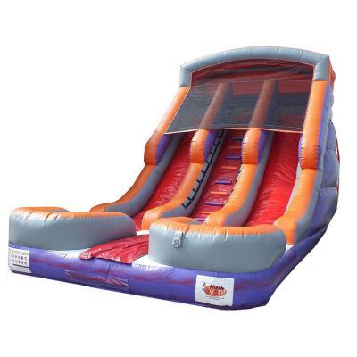 China Kids Water Slide Inflatable Two Lane Commercial Grade Water Slide pool slide for sale