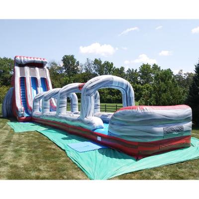 China Indoor Inflate Water Slide For Kids Blue With Pool For Adults Outdoor Slide for sale