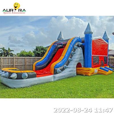 China Casa de salto inflable PVC azul Castillo de salto Niños saltando con soplador en venta