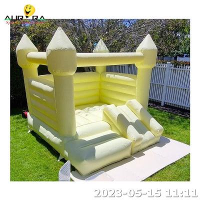 China Commercial Bounce House Inflatable Yellow With Slide For Toddlers Soft Play Party for sale