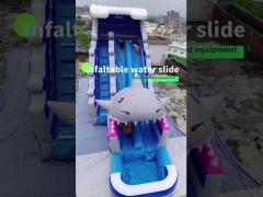 OEM Inflatable Water Slide 0.55Mm PVC Children Water Park Slide With Pool