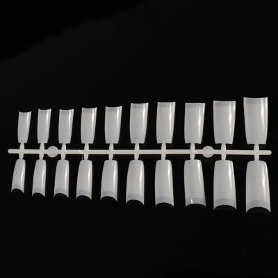 China Custom French Style French Salon Long Clear Nail Cover Tips Natural False Nails For DIY Nail Beauty for sale