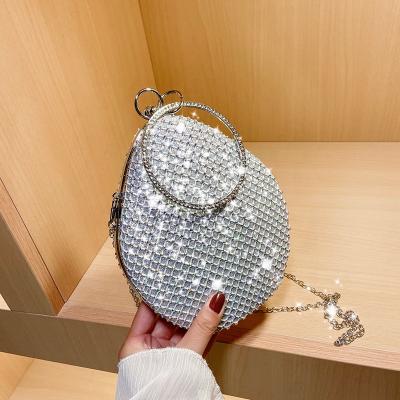 China New Diamond Diamond Banquet Purse Mesh Diamond Crystal Evening Clutch Bag Diamond Evening Bag Trendy Fashion Clutch Bag for sale