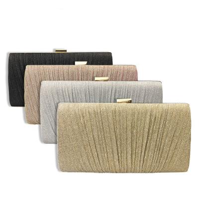 China Single Women's Party Evening Clutch Bag New PU Snap Wrinkle Dinner Shoulder Bag European and American Messenger Handbag Party Evening Purse Clutch Bag for sale