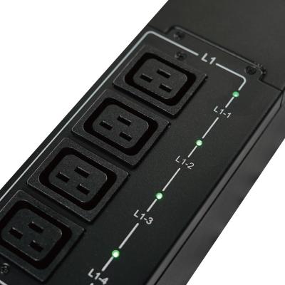 China Sheet Metal High Power 3phase 415V 125 Amp 24 Ports C19 Monitoring IP Remote Control PDU For Database for sale