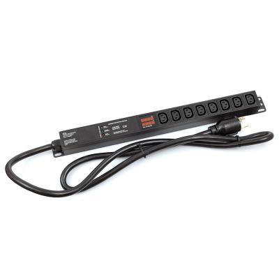 China Rack OEM data center/PDU/industrial area etc. server with digital multimeter volts amps L6-30P IEC 8 way C13 240V 30A metered PDU for sale