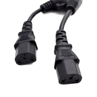 China Durable Heavy Duty Industrial Equipment Computer Splitter Power Cord IEC320 C20 Male To Dual Y Female 2X C13 Splitter Cable For Data Center Rack Cabinet for sale