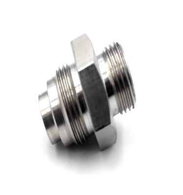 China Precision Aluminum CNC 316 Stainless Steel Milling And Turning Connector For Needle Valve for sale