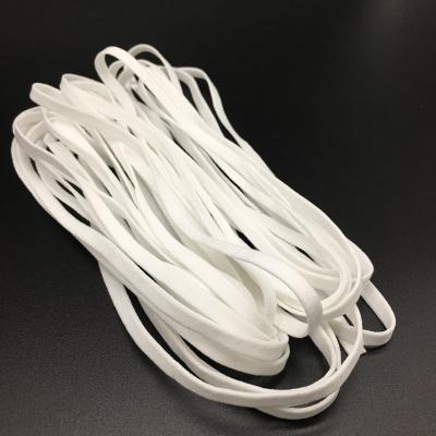 China PP 3.5mm Flat White Spandex Ear Rope Elastic Stock For Facemask for sale