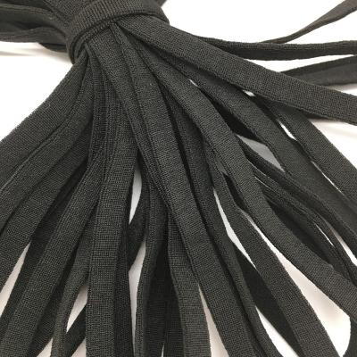 China 3.5mm viable matte black elastic ear loop for non-woven facemask for sale