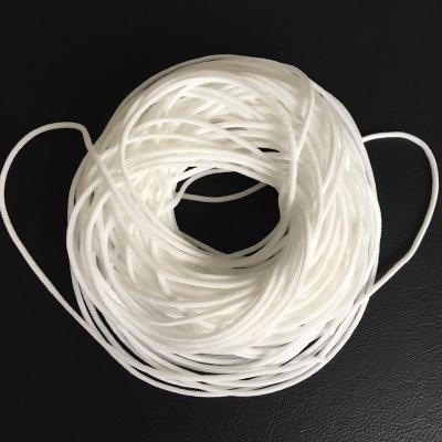 China Sustainable 2.5mm round white earloop stock for facemask hardware one bag packing per carton for sale