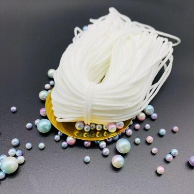 China Factory Wholesale 3.0mm White Color Spandex/Polyester Elastic Earloop For Mask Normal Material for sale