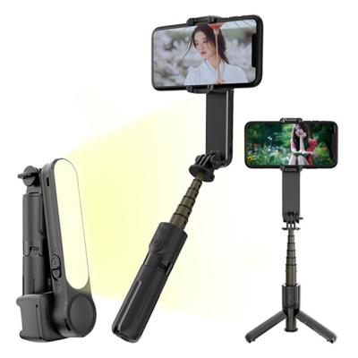 China Fold Wireless Remote Handheld Tripod Stabilizer Light Fill Stick Portable Foldable Selfie Stick For IOS/Android Phone Bracket for sale