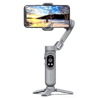 China 3 Axis Mobile Phone Gimbal Stabilizer Tripods Foldable Handheld Portable Phone Gimbal with Fill Light for iPhone/Andoid Video Record Gimbal for sale